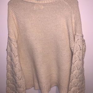 White pullover cropped sweater